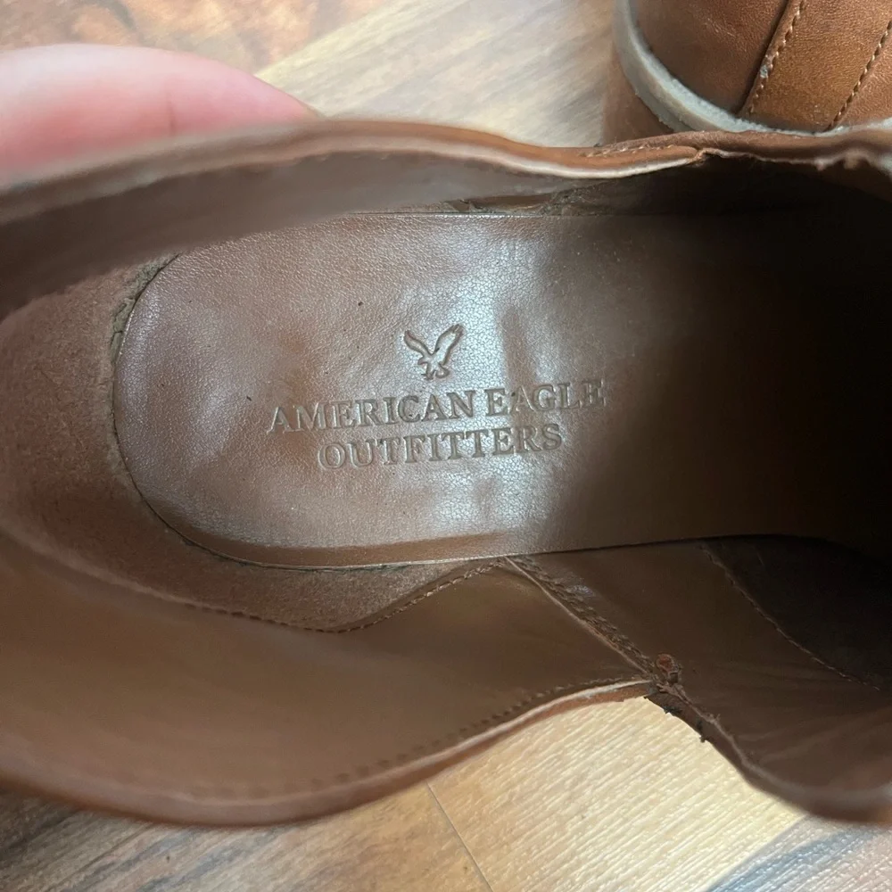 American Eagle Outfitters Brown Faux Leather Ankle Booties - Picture 2 of 9